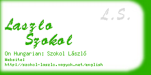 laszlo szokol business card