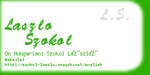 laszlo szokol business card